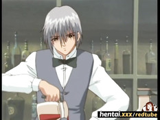 Возбуждённые хентай девчонки отсасывают приятелю член в кафе