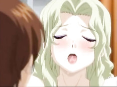 Сисястая хентай девка с косичками дрочит и ебётся с парнем в душе