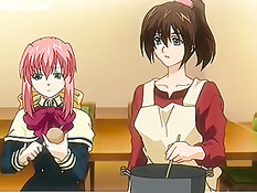 Снял лифчик и трусики с хентай подруги и отодрал в мокрую киску