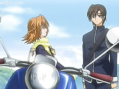 Снял лифчик и трусики с хентай подруги и отодрал в мокрую киску