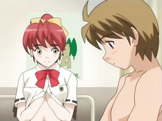 Сделал фистинг рыжей хентай подружке и лёг на девчонку сверху