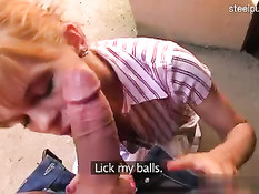 Пикапер снял на улице светловолосую студентку и оттрахал раком