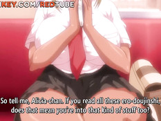 Мужчина в вагоне метро отымел в киску грудастую хентай девчонку