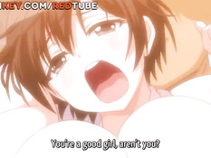 Мужчина в вагоне метро отымел в киску грудастую хентай девчонку