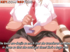 Мужчина в вагоне метро отымел в киску грудастую хентай девчонку