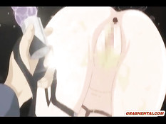 Связанной хентай брюнеточке в очках вставили вибратор в письку