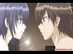 Связанной хентай брюнеточке в очках вставили вибратор в письку