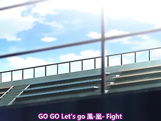 Горячая хентай подруга с красными волосами дрочит член сиськами