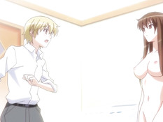 Развратная хентай подружка соблазнила паренька красивой грудью