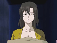 Грудастая хентай барменша отсосала у парня член и уселась сверху