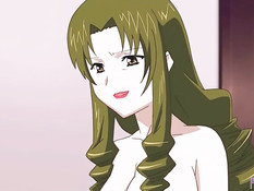 Грудастая хентай барменша отсосала у парня член и уселась сверху