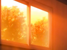 Возбуждённая хентай брюнеточка трахается с приятелем на кровати