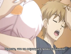 Возбуждённая хентай брюнеточка трахается с приятелем на кровати