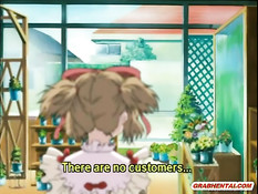 Он поймал рыжую хентай девчонку в раздевалке и отодрал на полу