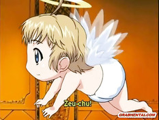 Он поймал рыжую хентай девчонку в раздевалке и отодрал на полу