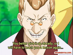 Он поймал рыжую хентай девчонку в раздевалке и отодрал на полу