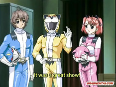 Он поймал рыжую хентай девчонку в раздевалке и отодрал на полу