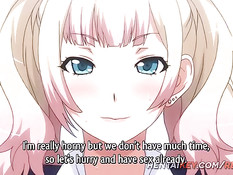 Похотливые аниме студентки с мокрыми кисками отсасывают парням