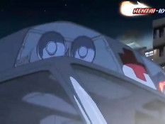 Парни заставили рыжую хентай девку сосать член возле магазина