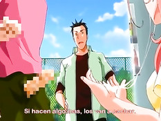 Парни заставили рыжую хентай девку сосать член возле магазина