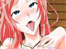 Парни заставили рыжую хентай девку сосать член возле магазина