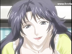 Парень отлизал клитор грудастой хентай брюнетке и отымел в киску