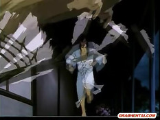 Рыжая хентай девушка и брюнетка занимаются сексом с мужчинами