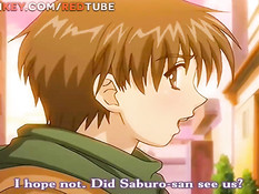 Распутная хентай подружка расстегнула ширинку и подрочила член