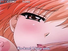 Распутная хентай подружка расстегнула ширинку и подрочила член