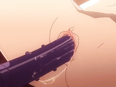 Сиськастая аниме красавица на диване оттрахала себя вибратором