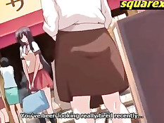 Мужик поймал аниме девку с красными волосами и заставил сосать