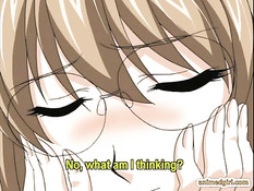 Уложил на кровать застенчивую хентай девку и начал лизать киску