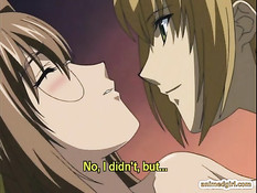 Уложил на кровать застенчивую хентай девку и начал лизать киску