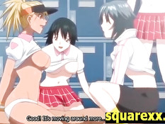 Четыре похотливые аниме студентки затрахали своего однокурсника