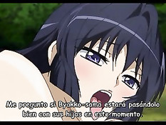 Монстр вылизал клитор пойманной хентай девчонке и засадил член