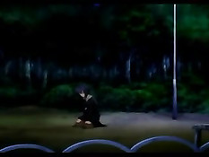 Монстр вылизал клитор пойманной хентай девчонке и засадил член