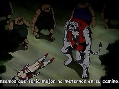 Монстр вылизал клитор пойманной хентай девчонке и засадил член