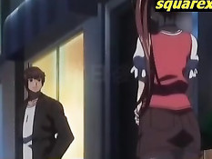 Грудастая хентай девушка трахается с парнем пока бойфренд спит