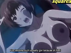 Грудастая хентай девушка трахается с парнем пока бойфренд спит