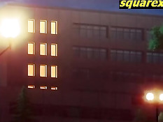 Грудастая хентай девушка трахается с парнем пока бойфренд спит