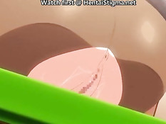 Грудастые аниме девушки дают отлизать киску и отсасывают член