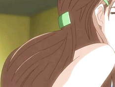 Рыжая хентай жена на кровати занимается любовью со своим мужем