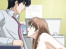 Рыжая хентай жена на кровати занимается любовью со своим мужем