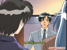 Похотливый лысый мужчина отодрал хентай девку большим членом