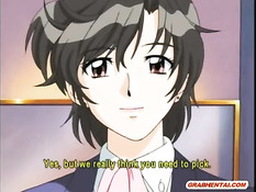 Похотливый лысый мужчина отодрал хентай девку большим членом