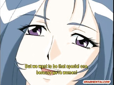 Похотливый лысый мужчина отодрал хентай девку большим членом