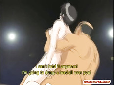 Похотливый лысый мужчина отодрал хентай девку большим членом