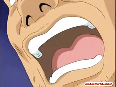 Похотливый лысый мужчина отодрал хентай девку большим членом