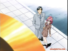 Похотливый лысый мужчина отодрал хентай девку большим членом