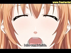 Грудастые хентай девушки дрочат парню член большими сиськами